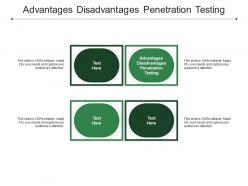 Advantages disadvantages penetration testing ppt powerpoint presentation gallery summary cpb