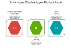Advantages disadvantages product recall ppt powerpoint presentation professional show cpb