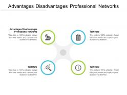 Advantages disadvantages professional networks ppt powerpoint presentation gallery introduction cpb