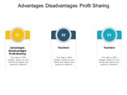 Advantages disadvantages profit sharing ppt powerpoint presentation show model cpb