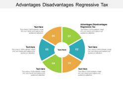 Advantages disadvantages regressive tax ppt powerpoint presentation gallery designs download cpb