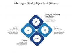Advantages disadvantages retail business ppt powerpoint presentation model slides cpb