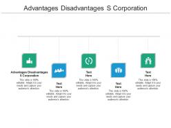 Advantages disadvantages s corporation ppt powerpoint presentation infographic template tutorials cpb