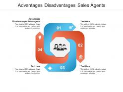 Advantages disadvantages sales agents ppt powerpoint presentation gallery summary cpb