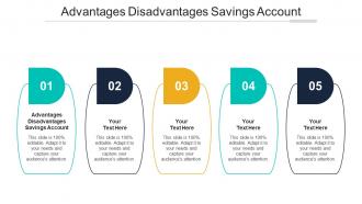 Advantages Disadvantages Savings Account Ppt Powerpoint Presentation Pictures Professional Cpb