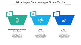 Advantages Disadvantages Share Capital Ppt Powerpoint Presentation Inspiration Format Cpb