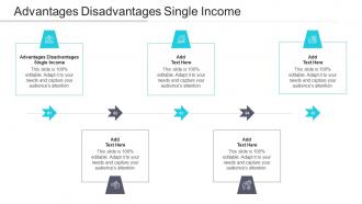 Advantages Disadvantages Single Income Ppt Powerpoint Presentation Show Cpb