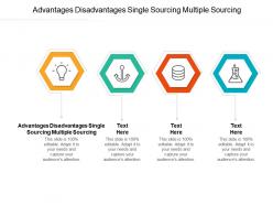 Advantages disadvantages single sourcing multiple sourcing ppt example introduction cpb