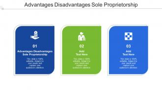 Advantages Disadvantages Sole Proprietorship Ppt Powerpoint Presentation Gallery Cpb