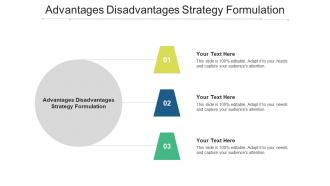 Advantages disadvantages strategy formulation ppt powerpoint presentation show brochure cpb