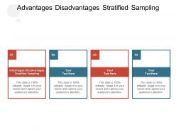 Advantages disadvantages stratified sampling ppt powerpoint presentation pictures show cpb