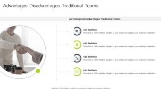 Advantages Disadvantages Traditional Teams In Powerpoint And Google Slides Cpb