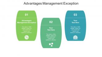 Advantages management exception ppt powerpoint presentation show cpb