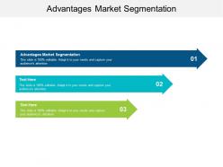 Advantages market segmentation ppt powerpoint presentation good cpb