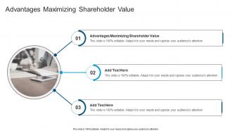 Advantages Maximizing Shareholder Value In Powerpoint And Google Slides Cpb