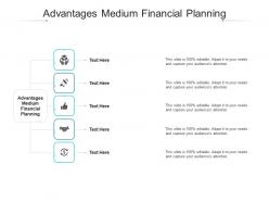 Advantages medium financial planning ppt powerpoint presentationmodel brochure cpb