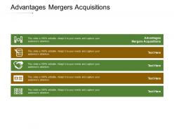Advantages mergers acquisitions ppt powerpoint presentation summary slideshow cpb