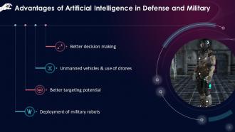 Advantages Of Artificial Intelligence In Military Operations Training Ppt