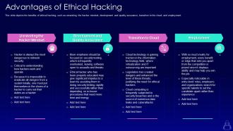 Advantages of ethical hacking ppt powerpoint presentation outline diagrams