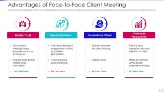 Advantages of face to face client meeting
