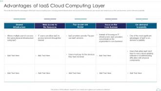 Advantages Of IaaS Cloud Computing Layer Cloud Computing Service Models