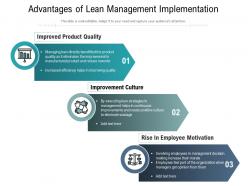 Advantages of lean management implementation
