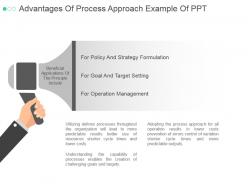 Advantages of process approach example of ppt