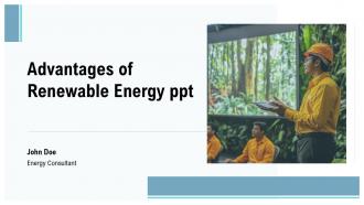 Advantages Of Renewable Energy PPT Information ACP