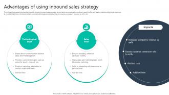 Advantages Of Using Inbound Sales Strategy
