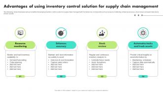 Advantages Of Using Inventory Control Solution For Supply Chain Management