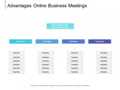 Advantages online business meetings ppt powerpoint presentation show summary cpb
