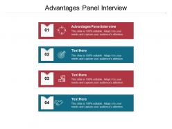 Advantages panel interview ppt powerpoint presentation portfolio professional cpb