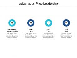 Advantages price leadership ppt powerpoint presentation slides summary cpb