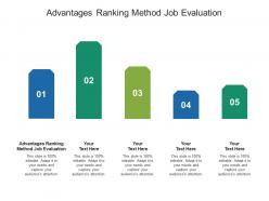Advantages ranking method job evaluation ppt powerpoint presentation slides examples cpb