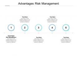 Advantages risk management ppt powerpoint presentation portfolio ideas cpb