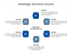 Advantages secondary sources ppt powerpoint presentation infographic template inspiration cpb