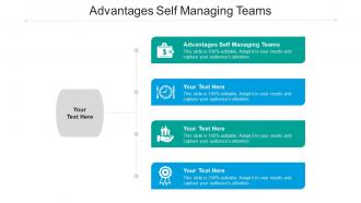 Advantages self managing teams ppt powerpoint presentation model clipart images cpb