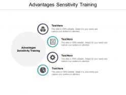 Advantages sensitivity training ppt powerpoint presentation styles portfolio cpb