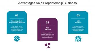 Advantages Sole Proprietorship Business Ppt Powerpoint Presentation Infographic Cpb