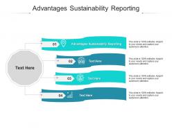 Advantages sustainability reporting ppt powerpoint presentation infographic template outline cpb