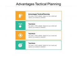 Advantages tactical planning ppt powerpoint presentation portfolio example introduction cpb