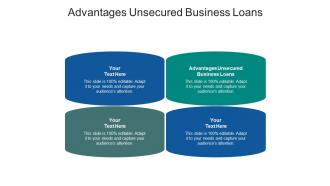Advantages unsecured business loans ppt powerpoint presentation summary slideshow cpb