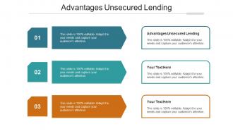 Advantages Unsecured Lending Ppt Powerpoint Presentation Ideas Example Cpb