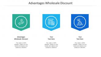 Advantages Wholesale Discount Ppt Powerpoint Presentation Slides Infographics Cpb