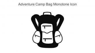 Adventure Camp Bag Monotone Icon In Powerpoint Pptx Png And Editable Eps Format