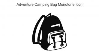 Adventure Camping Bag Monotone Icon In Powerpoint Pptx Png And Editable Eps Format