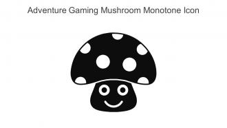 Adventure Gaming Mushroom Monotone Icon In Powerpoint Pptx Png And Editable Eps Format