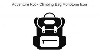 Adventure Rock Climbing Bag Monotone Icon In Powerpoint Pptx Png And Editable Eps Format