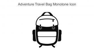Adventure Travel Bag Monotone Icon In Powerpoint Pptx Png And Editable Eps Format