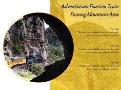 Adventurous tourism train passing mountain area